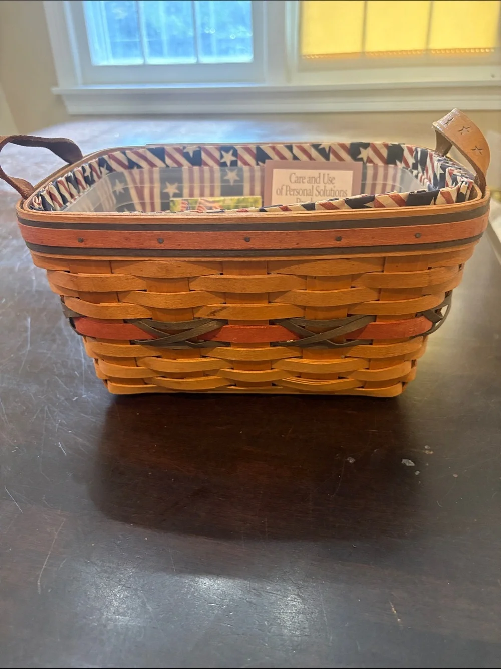 Longaberger Patriotic All American Sparkler Basket with Liner
